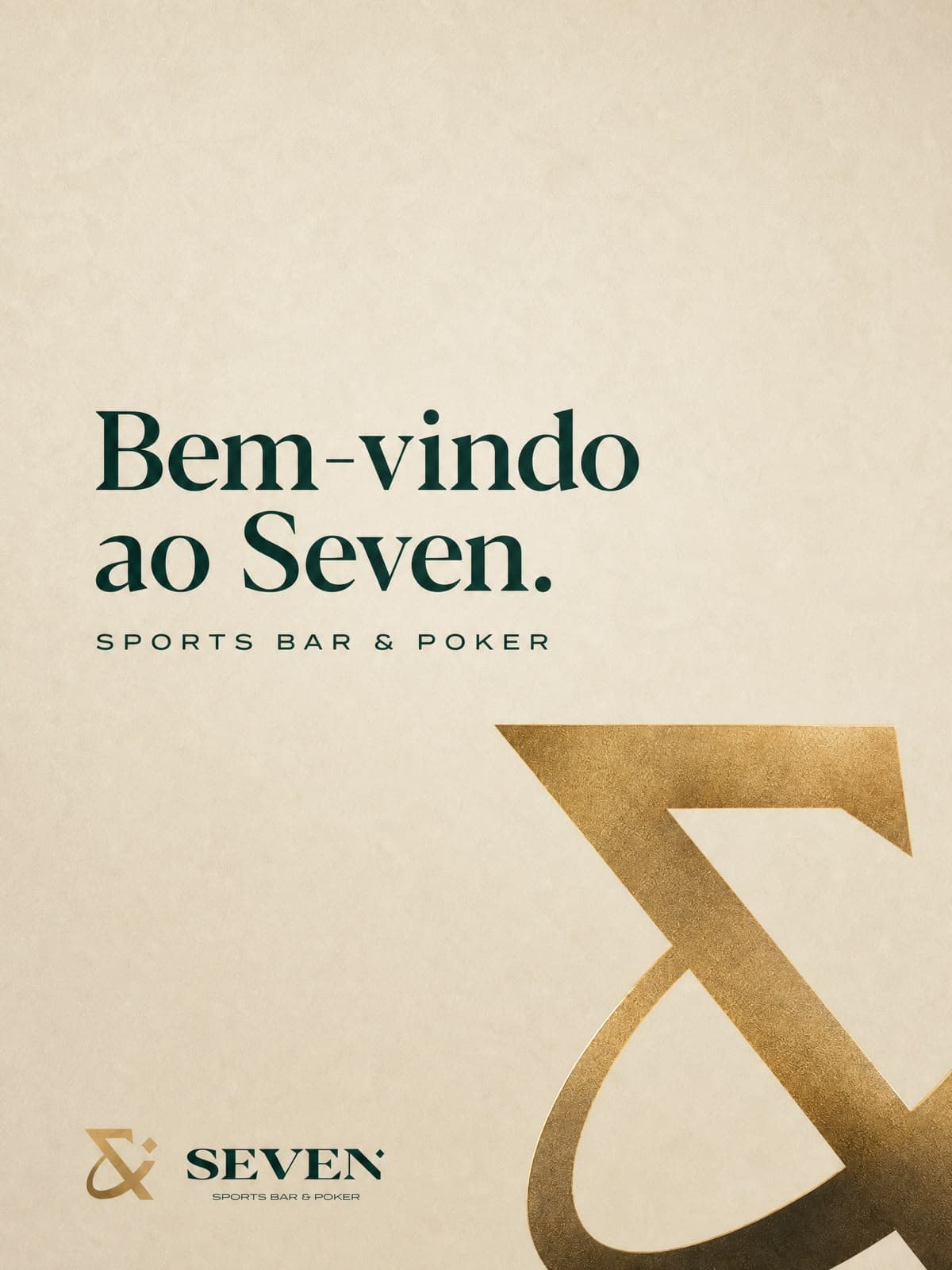 Arte da marca Seven: Bem-vindo ao Seven, Sports Bar & Poker